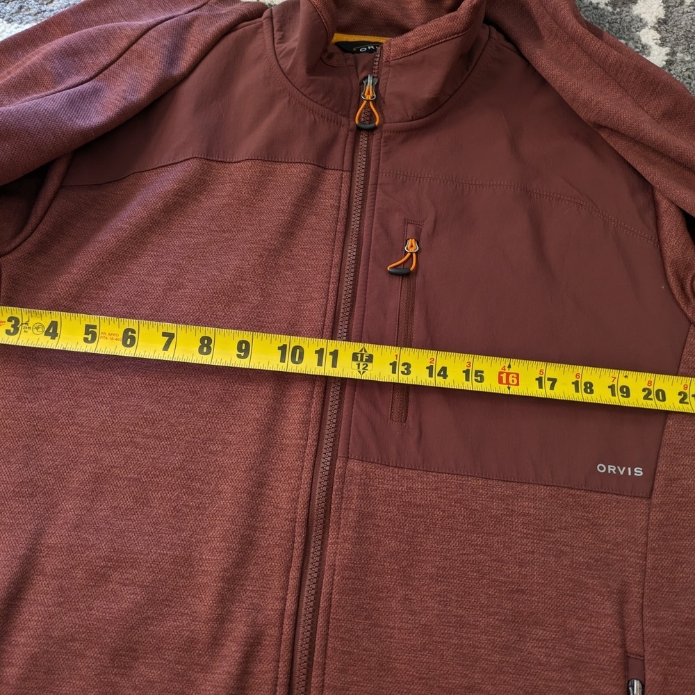ORVIS Brown Red Johnson Fork Fleece Jacket Full Zip Men's Size‎ Large - Picture 6 of 6